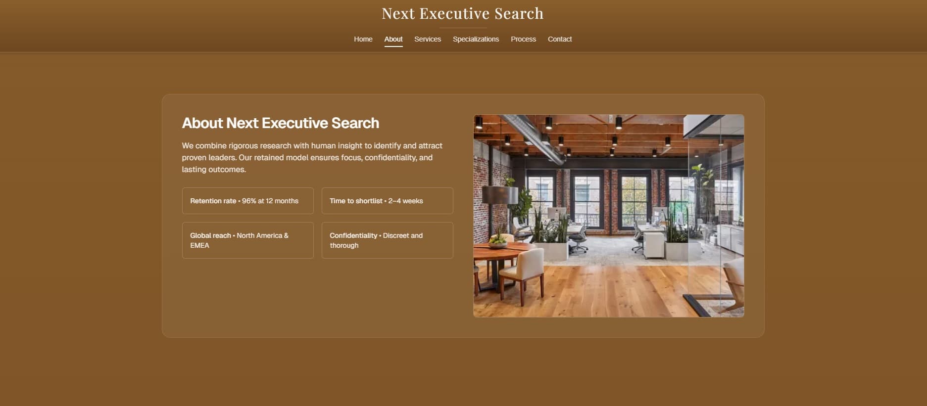 Next Executive Search UI/UX screenshot 2